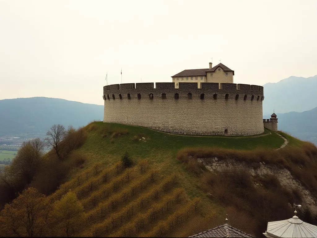 Runde Mauer des Munot über Schaffhausen